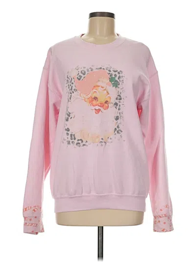 Pre-owned Gildan Sweatshirt In Pink