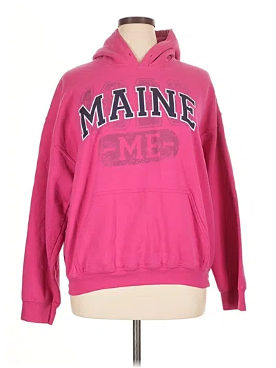 Pre-owned Gildan Sweatshirt In Pink