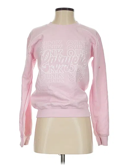 Pre-owned Gildan Sweatshirt In Pink