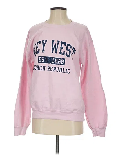 Pre-owned Gildan Sweatshirt In Pink