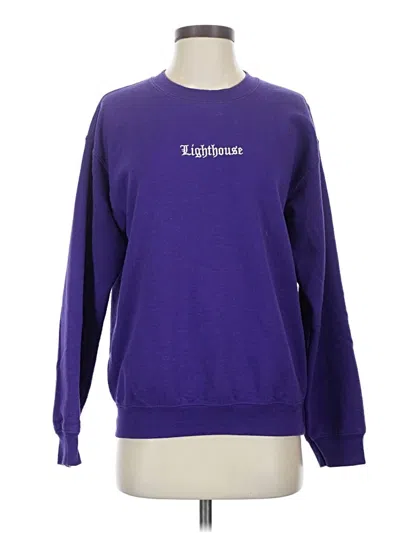 Pre-owned Gildan Sweatshirt In Purple
