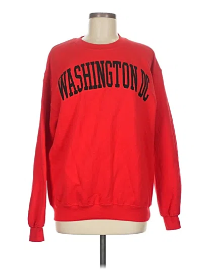 Pre-owned Gildan Sweatshirt In Red
