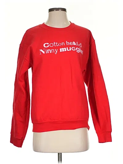 Pre-owned Gildan Sweatshirt In Red