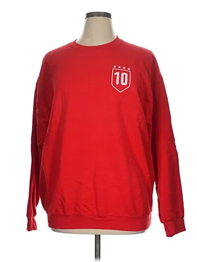 Pre-owned Gildan Sweatshirt In Red