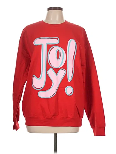 Pre-owned Gildan Sweatshirt In Red