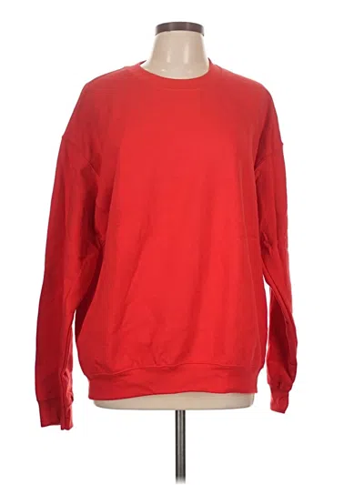 Pre-owned Gildan Sweatshirt In Red