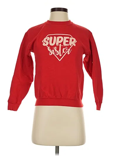 Pre-owned Gildan Sweatshirt In Red