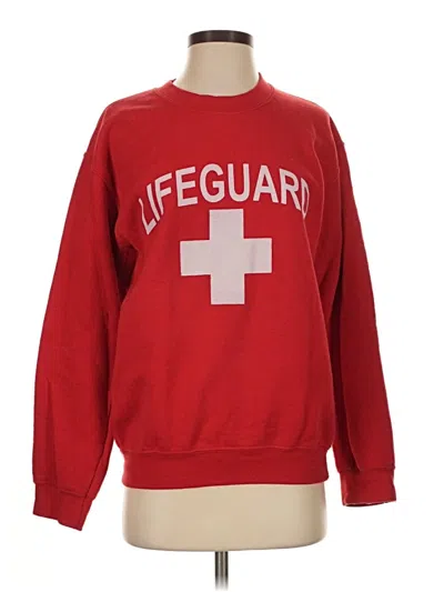 Pre-owned Gildan Sweatshirt In Red