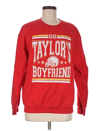 Pre-owned Gildan Sweatshirt In Red