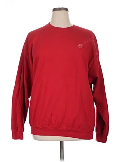 Pre-owned Gildan Sweatshirt In Red