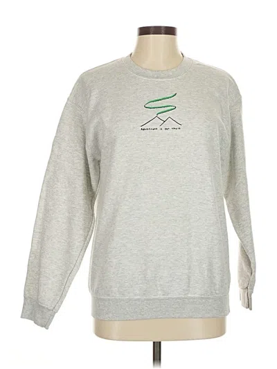 Pre-owned Gildan Sweatshirt In Silver