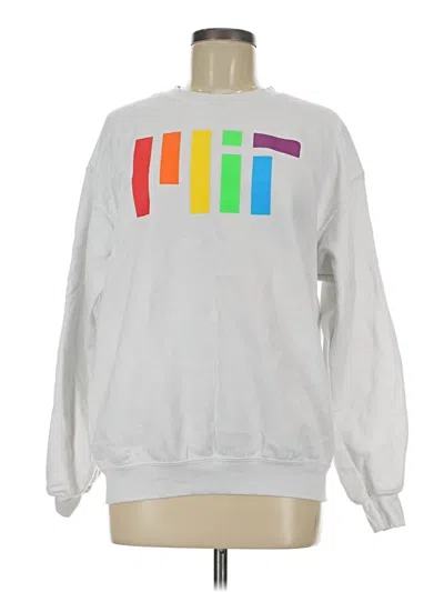 Pre-owned Gildan Sweatshirt In Silver