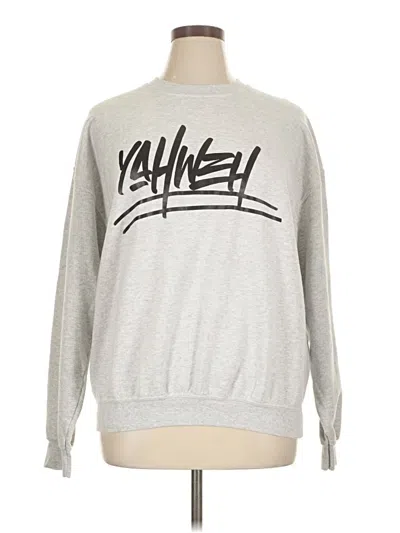 Pre-owned Gildan Sweatshirt In Silver