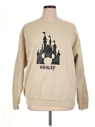 Pre-owned Gildan Sweatshirt In Tan