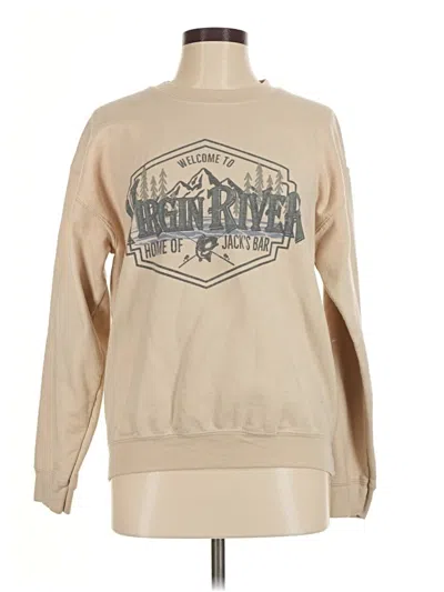 Pre-owned Gildan Sweatshirt In Tan