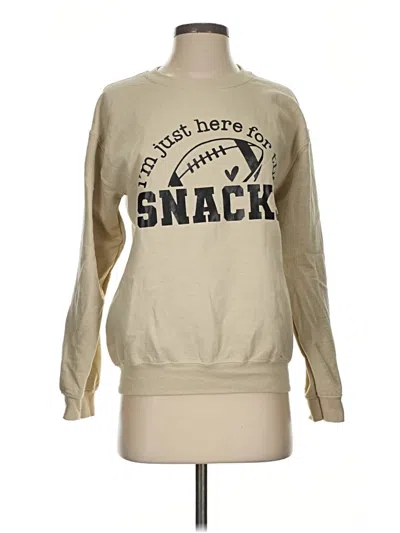 Pre-owned Gildan Sweatshirt In Tan