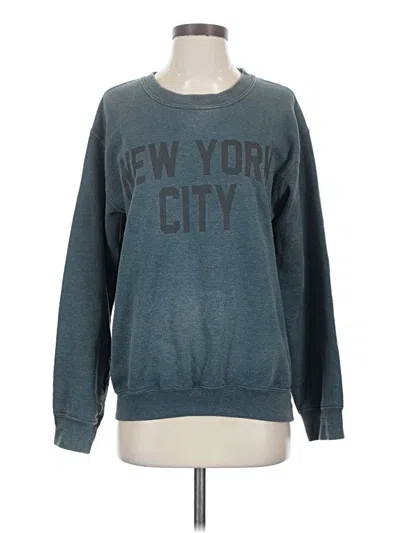 Pre-owned Gildan Sweatshirt In Teal