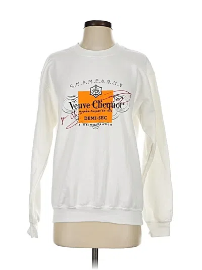 Pre-owned Gildan Sweatshirt In White