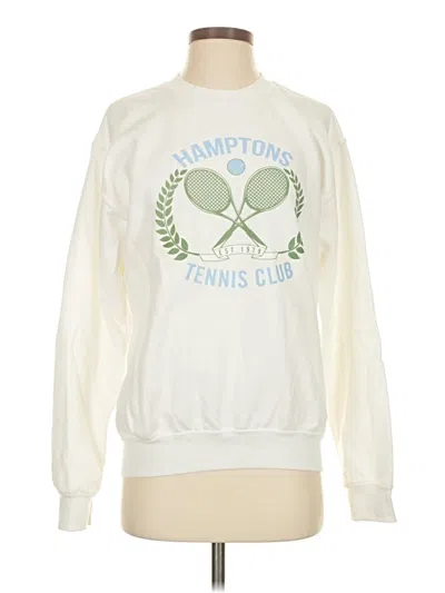 Pre-owned Gildan Sweatshirt In White
