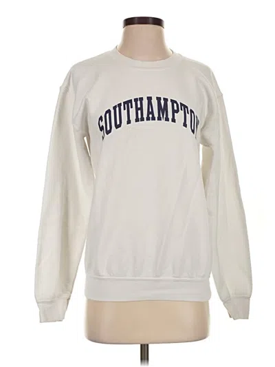Pre-owned Gildan Sweatshirt In White
