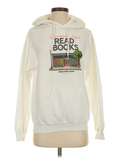 Pre-owned Gildan Sweatshirt In White