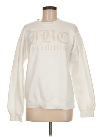 Pre-owned Gildan Sweatshirt In White