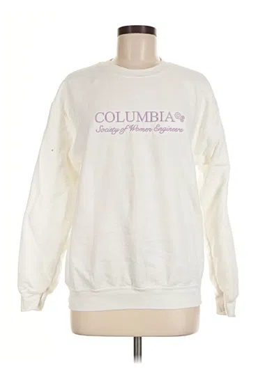 Pre-owned Gildan Sweatshirt In White