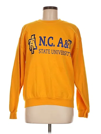 Pre-owned Gildan Sweatshirt In Yellow
