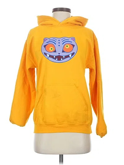 Pre-owned Gildan Sweatshirt In Yellow