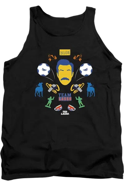 Gildan Ted Lasso Ted Lasso Icon Collage Adult Tank Top In Black