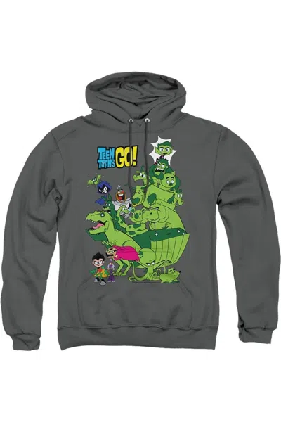Gildan Teen Titans Go Beast Boy Stack Adult Pull Over Hoodie / Hooded Sweatshirt In Pink
