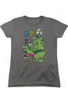 Gildan Teen Titans Go Beast Boy Stack Short Sleeve Womens Tee / T-shirt In Pink