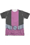 Gildan Teen Titans Go Beast Boy Uniform Adult Poly/cotton Short Sleeve Tee / T-shirt In White