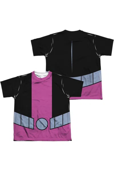 Gildan Teen Titans Go Beast Boy Uniform (front/back Print) Short Sleeve Youth Poly Crew Tee / T-shirt In Multi