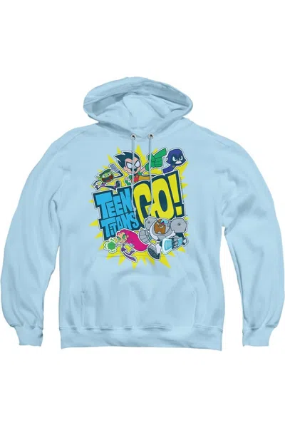 Gildan Teen Titans Go Go Adult Pull Over Hoodie / Hooded Sweatshirt In Blue