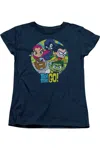 Gildan Teen Titans Go Go Go Group Short Sleeve Womens Tee / T-shirt In Blue