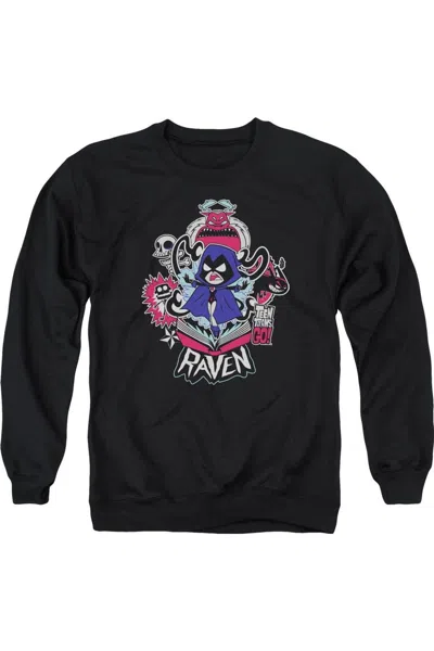 Gildan Teen Titans Go Raven Adult Crewneck Sweatshirt In Black
