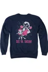 Gildan Teen Titans Go Suckas Adult Crewneck Sweatshirt In Blue