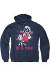 Gildan Teen Titans Go Suckas Adult Pull Over Hoodie / Hooded Sweatshirt In Blue