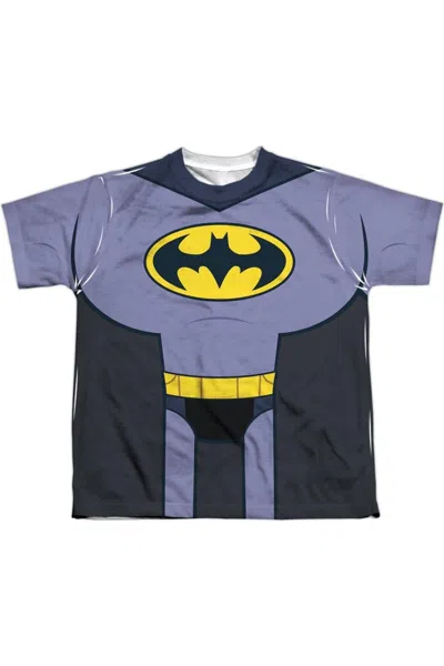 Gildan Teen Titans Go To The Movies Batman Uniform Short Sleeve Youth Poly Crew Tee / T-shirt In Multi