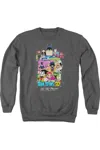 Gildan Teen Titans Go To The Movies Hollywood Adult Crewneck Sweatshirt In Pink