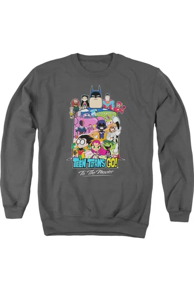 Gildan Teen Titans Go To The Movies Hollywood Adult Crewneck Sweatshirt In Pink