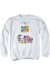 Gildan Teen Titans Go To The Movies Poster Adult Crewneck Sweatshirt In White
