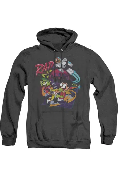 Gildan Teen Titans Go To The Movies Rad Adult Heather Hoodie / Hooded Sweatshirt In Black