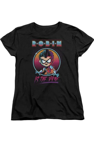 Gildan Teen Titans Go To The Movies Robin Short Sleeve Women´s Tee / T-shirt In Black