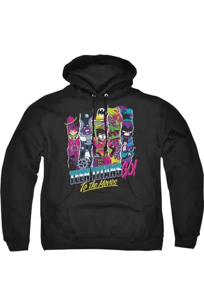 Gildan Teen Titans Go To The Movies To The Movies Adult Pull Over Hoodie / Hooded Sweatshirt In Black