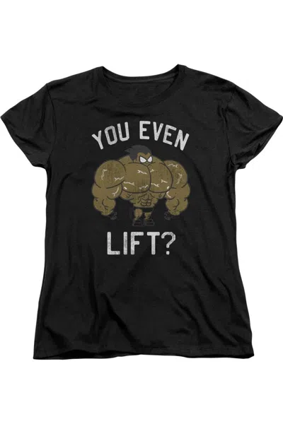 Gildan Teen Titans Go You Lift Short Sleeve Womens Tee / T-shirt In Black