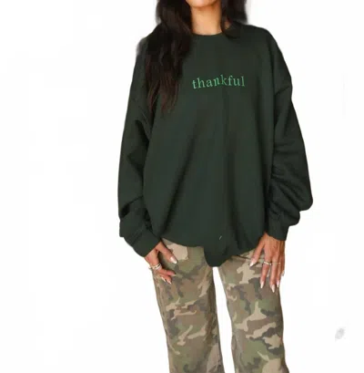 Gildan Thankful Sweatshirt In Green