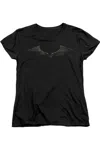 Gildan The Batman (2022) Chest Logo Short Sleeve Women´s T-shirt In Black