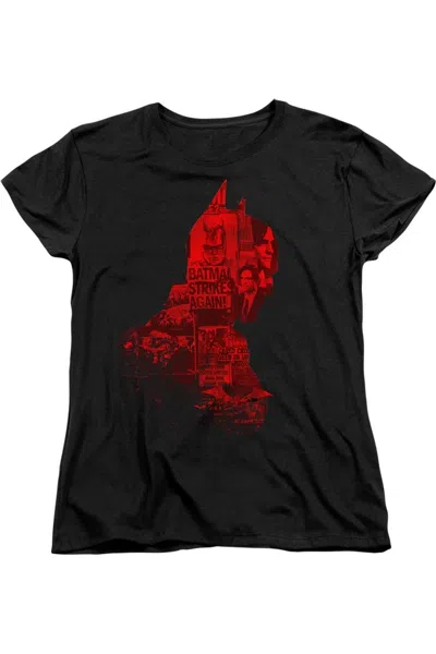 Gildan The Batman (2022) News Silhouette Short Sleeve Women´s Tee / T-shirt In Black
